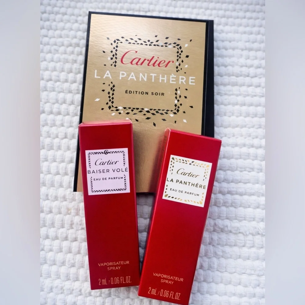 Cartier Baiser Volé & La Panthère EDP Travel Spray Sample Trio 2 ml